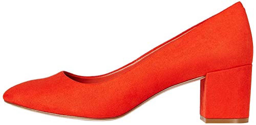 Image of (TG. 37 EU) FIND Block Heel Round Toe Scarpe con Tacco  Arancione (Red)  37 EU -